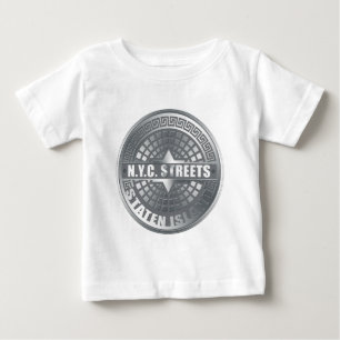 マンホールスタテンアイランドグレー ベビーTシャツ