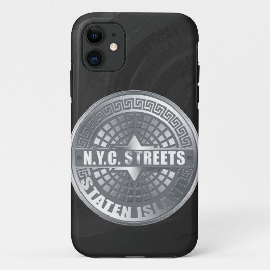 マンホールスタテンアイランドグレー Case-Mate iPhoneケース (裏面)