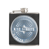 マンホールスタテンアイランドブルー フラスク (正面)