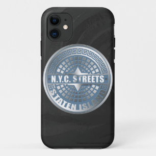 マンホールスタテンアイランドブルー iPhone 11 ケース
