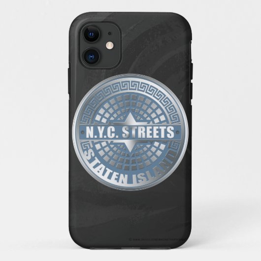 マンホールスタテンアイランドブルー Case-Mate iPhoneケース (裏面)