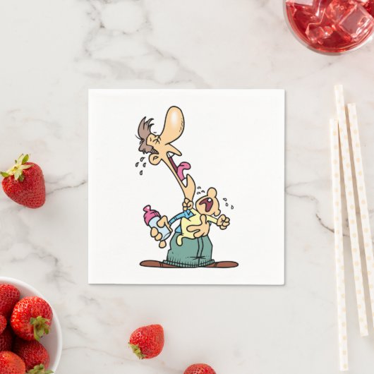 マンホールディングア泣き叫びベビー紙ナプキンス スタンダードカクテルナプキン (インサイチュ)