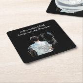 マンホールディングホースダーク紙 スクエアペーパーコースター (アングル)