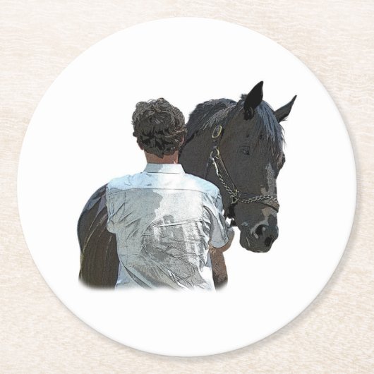 マンホールディングホースライト紙コースター ラウンドペーパーコースター (正面)