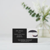 マンホールディング傘白黒プロフェッショナル 名刺 (スタンド正面)