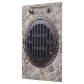 マンホール蓋及び石畳の道路 クリップボード (左)