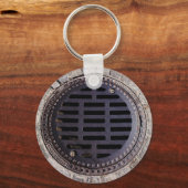 マンホール蓋及び石畳キーチェーン キーホルダー (正面)