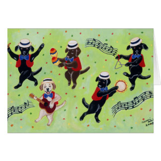 マンボのラブラドールのミュージシャンの絵を描くこと