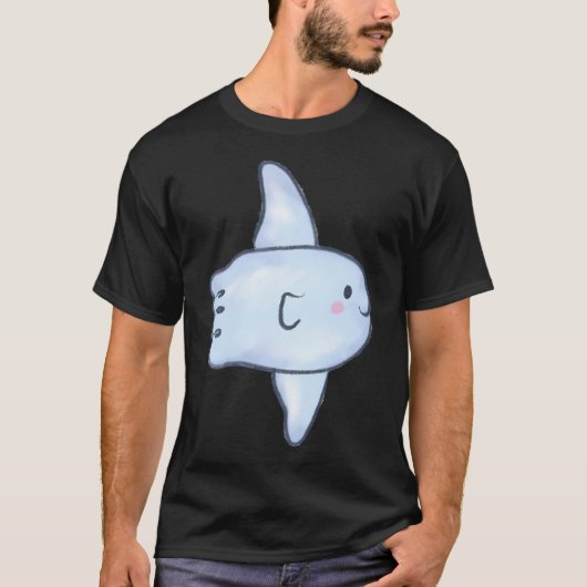 マンボウのかわいいデザイン Tシャツ (正面)