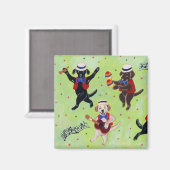 マンボラブラドールミュージシャン絵画ズ マグネット (正面/裏面)