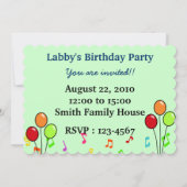 マンボ・ラブラドールミュージシャン・ペインティング 招待状 (裏面)