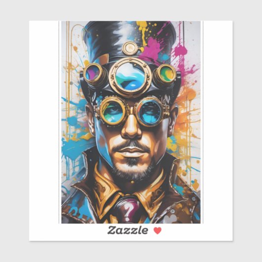 マンポートレートビニルデカール シール (シート)