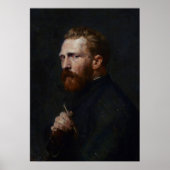 マンポートレート絵画ズヴィンテージ油ダークムーディ ポスター (正面)