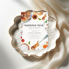 マンマイタリアンミアブライダルシャワー 招待状