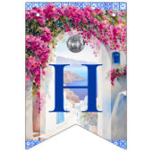 マンマミアグリークアイランドディスコボールハッピーバースデー バンティングフラッグ (第2の旗)