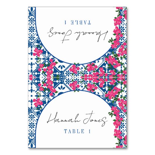 マンマミアサントリーニグリークピンクブルー座席表 テーブルナンバー (正面)