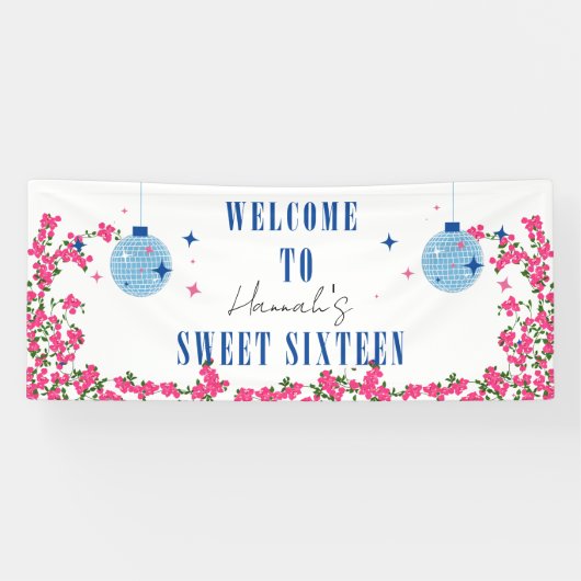 マンマミアサントリーニブルータイルブーゲンビリア16th 横断幕 (横)