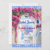 マンマミアタイルイタリアンディスコボールブライダルシャワー 招待状 (正面)