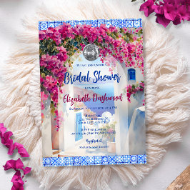 マンマミアタイルイタリアンディスコボールブライダルシャワー 招待状