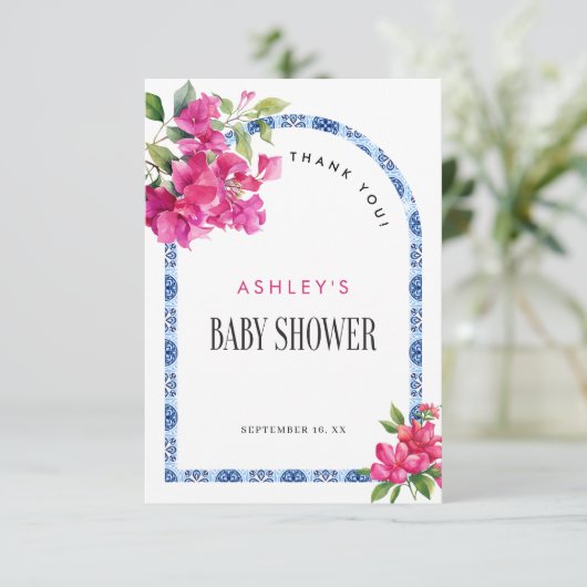 マンマミアフローラ地中海のイタリアンベビーシャワー サンキューカード (スタンド正面)