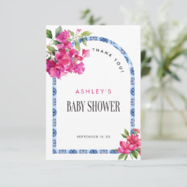 マンマミアフローラ地中海のイタリアンベビーシャワー サンキューカード