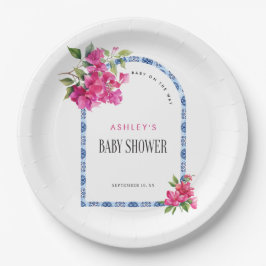 マンマミアフローラ地中海のイタリアンベビーシャワー ペーパープレート