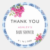 マンマミアフローラ地中海のイタリアンベビーシャワー ラウンドシール (正面)