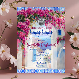 マンマミアブルータイルディスコボールブライダルシャワーInvite 招待状