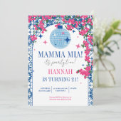 マンマミア地中海の踊りクイーン誕生日 招待状 (スタンド正面)