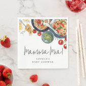 マンマミア！水彩食品イタリアン赤ちゃんシャワー スタンダードランチョンナプキン (インサイチュ)