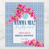 マンマ・ミアのブライズシャワー ワインラベル (シングルラベル)