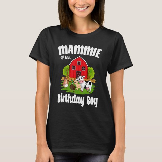 マンミエオブザ誕生日ボーイファームアニマルブデイパーティー Tシャツ (正面)