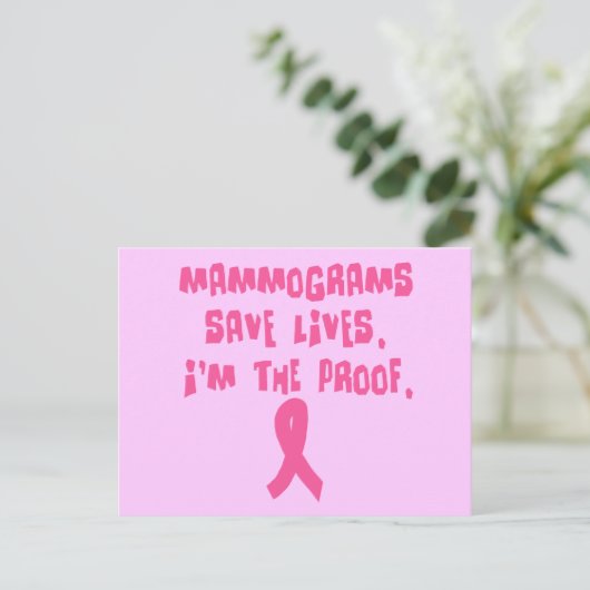 マンモグラ救ムは生きる。俺が証拠だ。 ポストカード (スタンド正面)