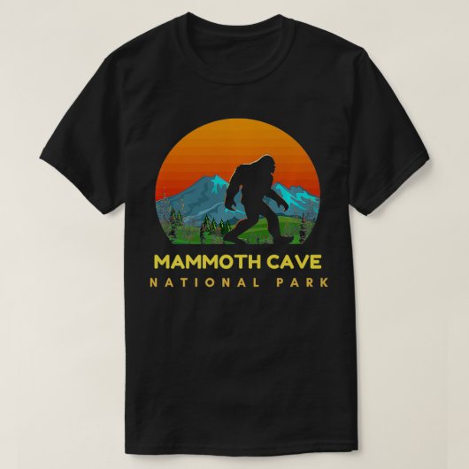 マンモスおもしろいケーブ国立公園ビッグフートハイキングVi Tシャツ (デザイン正面)