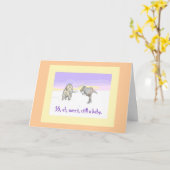 マンモスおよび恐竜のバースデー・カード カード (黄色い花)