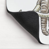 マンモスのイラストレーション マウスパッド (コーナー)