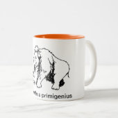 マンモスのマグ(科学的な名前) ツートーンマグカップ (正面右)