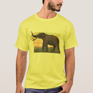 マンモスの旧式なプリント Tシャツ