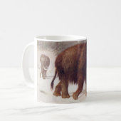 マンモスの有史以前の動物の旧式なプリント コーヒーマグカップ (正面左)