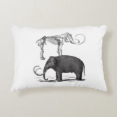 マンモスの有史以前の象および骨組 アクセントクッション (正面)
