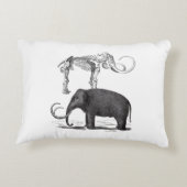 マンモスの有史以前の象および骨組 アクセントクッション (裏面)