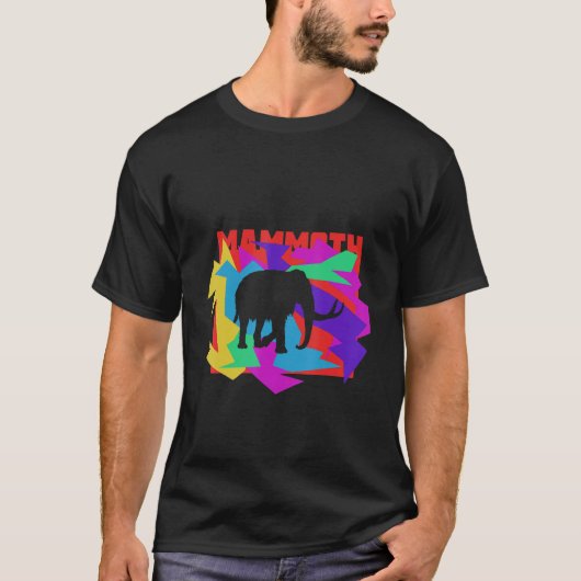 マンモスアニマルモサイクパズル Tシャツ (正面)