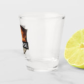 マンモスケーブナショナルパークイラストレーションレトロアート ショットグラス (右)