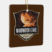 マンモスケーブナショナルパークイラストレーションレトロアート セラミックオーナメント (右)