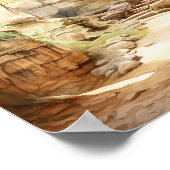 マンモスケーブナショナルパークウォーターカラー ポスター (角)