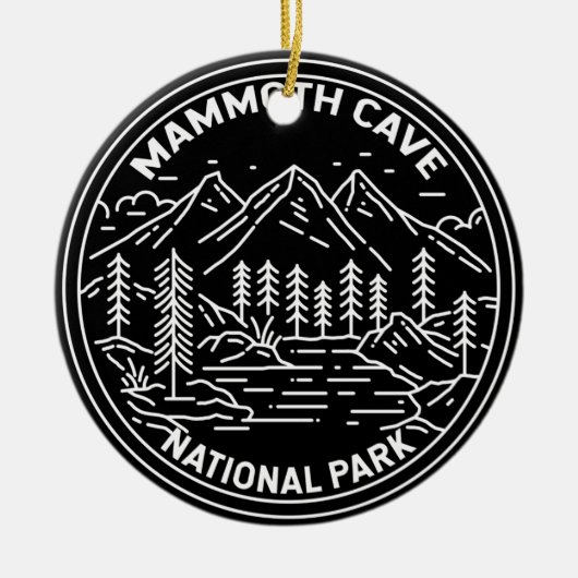 マンモスケーブナショナルパークケンタッキーモノリン セラミックオーナメント (正面)