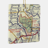 マンモスケーブヴィンテージマップ セラミックオーナメント (右)