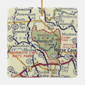 マンモスケーブヴィンテージマップ セラミックオーナメント (裏面)