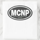 マンモスケーブ国立公園 楕円形シール (バッグ)