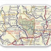 マンモスケーブNPヴィンテージマップ シール (正面)